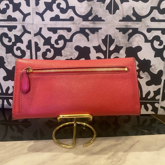 Prada Pink Ribbon Saffiano Leather Bi-fold Wallet - Picture 2 of 9